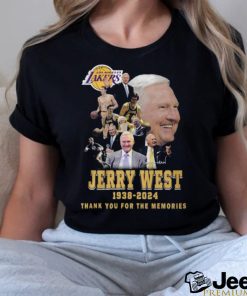 Los Angeles Lakers NBA Jerry West 1938 2024 Thank You For The Memories T Shirt