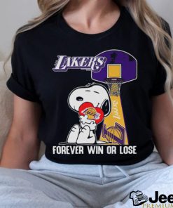 Los Angeles Lakers Snoopy Shirt, Lakers Forever Win Or Lose T Shirt