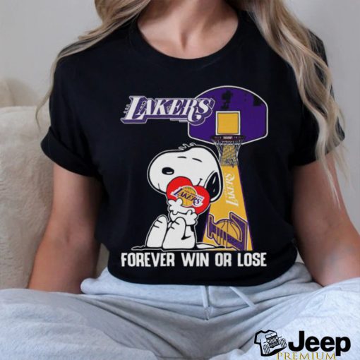 Los Angeles Lakers Snoopy Shirt, Lakers Forever Win Or Lose T Shirt