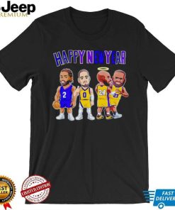 Los Angeles Lakers chibi players Happy New Year shirt