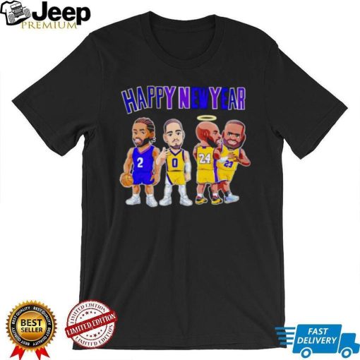 Los Angeles Lakers chibi players Happy New Year shirt