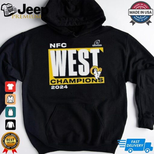 Los Angeles Rams 2024 NFC West Division Champions Big & Tall Conquer T Shirt
