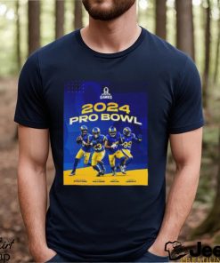 Los Angeles Rams 2024 Rams Pro Bowlers Line Up NFL Pro Bowl Games Poster Unisex T Shirt