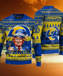 Los Angeles Rams Christmas Donald Trump Knitted Sweater