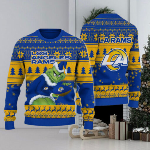 Los Angeles Rams Grinch Ugly Christmas Sweater