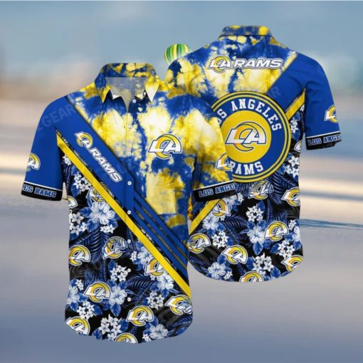 Los Angeles Rams NFL Classic Logo Beach Hawaiian Shirt Gift For Fans