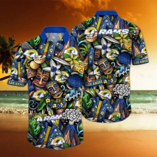 Los Angeles Rams NFL Flower Hawaii Shirt And Tshirt For Fans