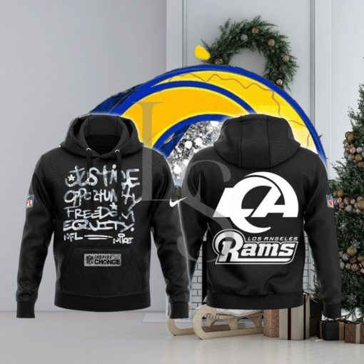 Los Angeles Rams NFL Justice Opportunity Equity Freedom Hoodie 3D