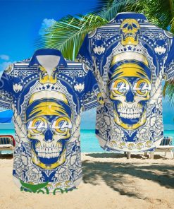 Los Angeles Rams Skull NFL Gift For Fan Hawaiian Shirt And Shorts Summer