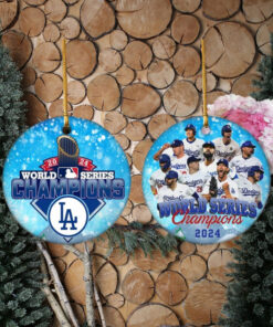 Los Angeles World Series Champions 2024 Baseball Ornaments