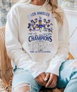 Los Angeles World Series Champions 2024 signature thank you for the memories shirt