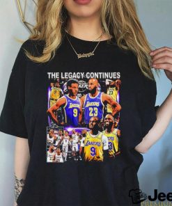 Los Angles Lakers Bronny James Lebron James the legacy continues graphic shirt