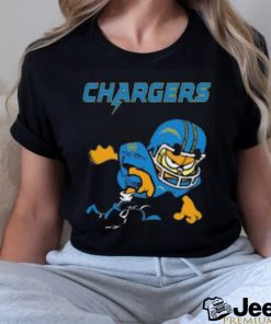 Los angeles chargers garfield cat grumpy football player shirt