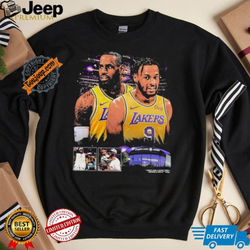 Los angeles larkers lebron james and bronny james shirt