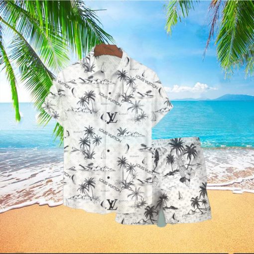 Louis Vuitton Palm Tree Luxury Hawaiian Shirt And Short