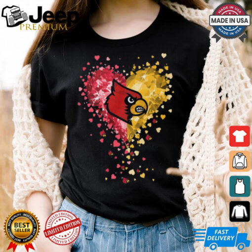 Louisville Cardinals Crystal Heart Shirt