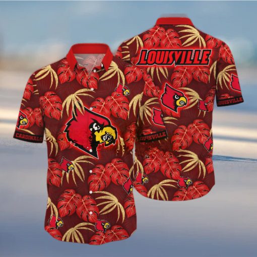 Louisville Cardinals NCAA Hawaiian Shirt Hot Sands Aloha Shirt