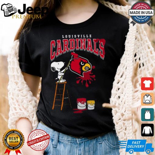 Louisville Cardinals Snoopy Painting Shirt