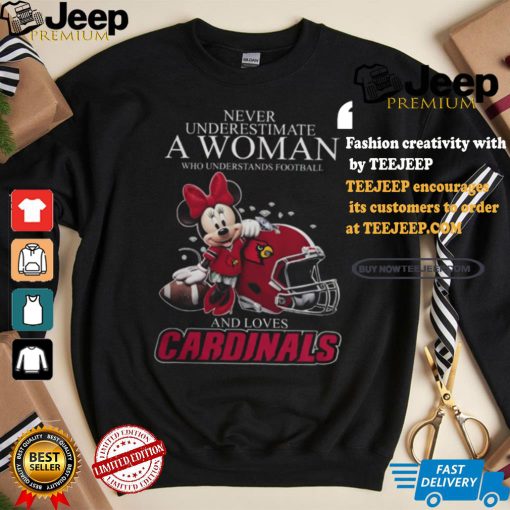 Louisville Cardinals x Minnie Mouse Never Underestimate A Woman Who Understands Football shirt