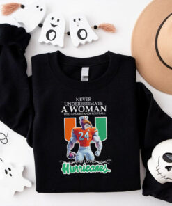 Love Miami Hurricanes Never underestimate a woman who understands football shirt