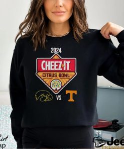 Lowa Vs Tennessee Football 2024 Cheez It Citrus Bowl Logo Matchup Shirt