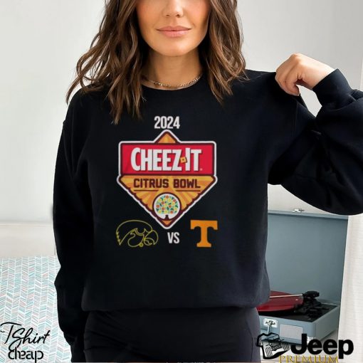 Lowa Vs Tennessee Football 2024 Cheez It Citrus Bowl Logo Matchup Shirt