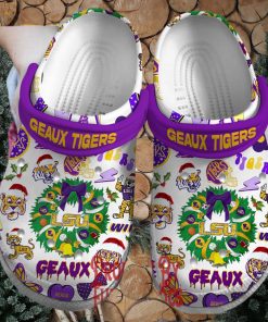 Lsu Geaux Tigers Christmas Crocs