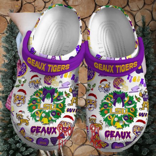 Lsu Geaux Tigers Christmas Crocs