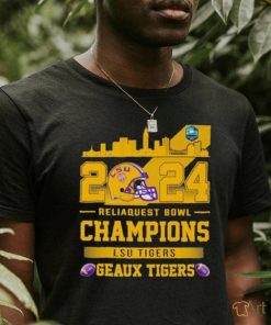 Lsu Tigers Football 2024 Reliaquest Bowl Champions Helmet Shirt