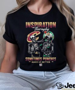 Skeletons Cleveland Cavaliers Inspiration Theraphy Sometimes Punches Make Us Better Shirt