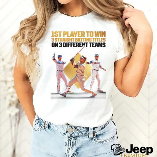 Luis Arraez San Diego Padres – 1st Player To Win 3 Straight Batting Titles On 3 Different Teams 2024 Poster t shirt