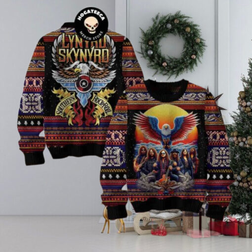 Lynyrd Skynyrd Southern Rock N Roll Christmas Sweater Chirstmas Gifts 2024 Xmas For Family And Friends Ugly Sweater