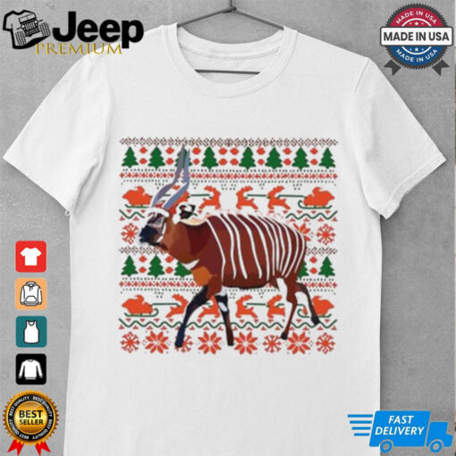 M is for Mountain Bongo Christmas ugly shirt