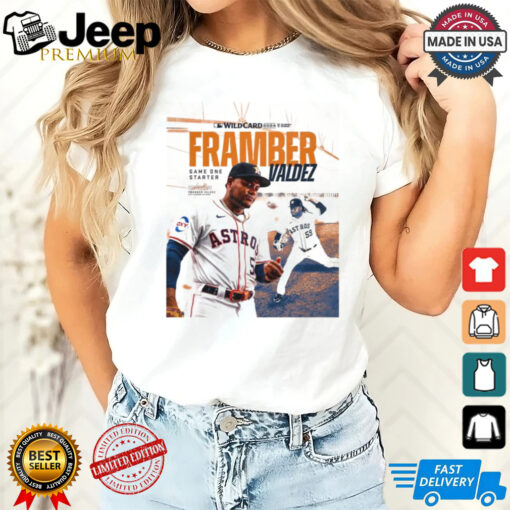 MLB 2024 American League Wild Card Houston Astros Framber Valdez Game One Starter signature t shirt