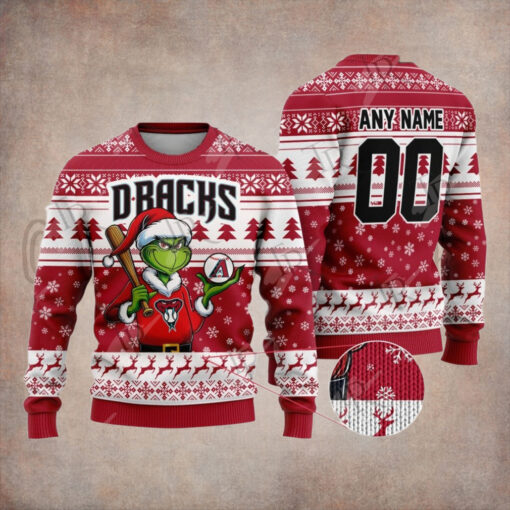 MLB Arizona Diamondbacks Grinch Christmas Sweater Design