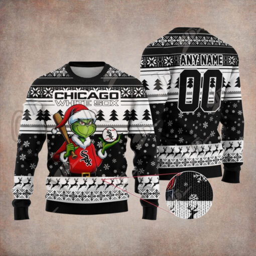 MLB Chicago White Sox Grinch Christmas Sweater Design