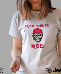 MLB Cincinnati Reds Iron Maiden Rock Band T Shirt