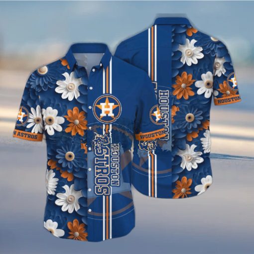 MLB Houston Astros Hawaiian Shirt Floral Finesse For Sports Fans