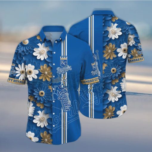 MLB Kansas City Royals Hawaiian Shirt Floral Finesse For Sports Fans