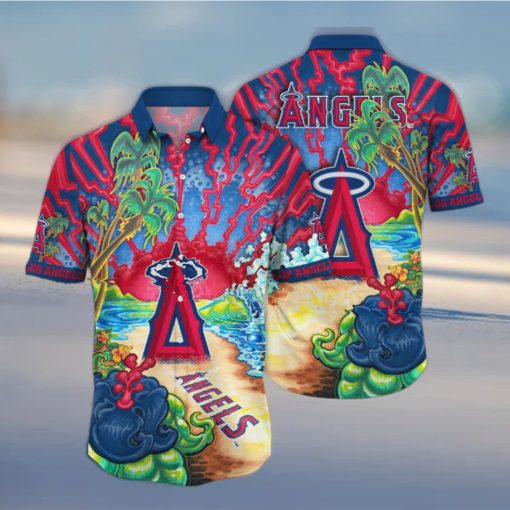 MLB Los Angeles Angels Hawaiian Shirt Diamond Dreamscape For Sports Fans