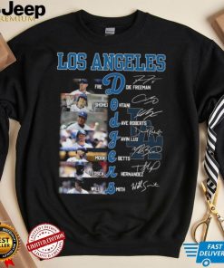 MLB Los Angeles Dodgers All Team Members Signatures T Shirt