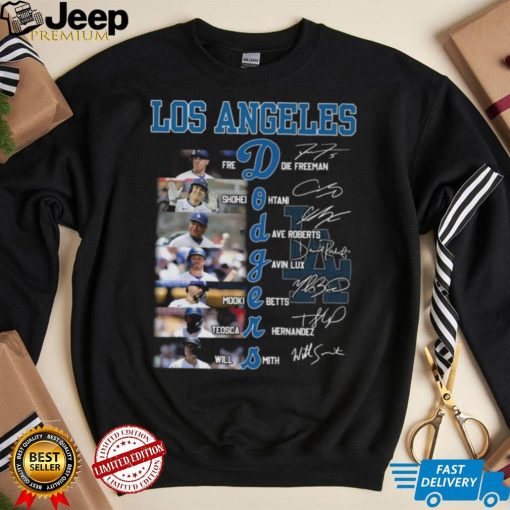 MLB Los Angeles Dodgers All Team Members Signatures T Shirt