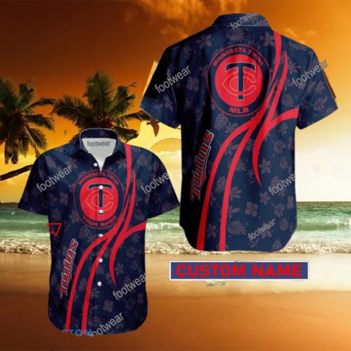 MLB Minnesota Twins Hawaiian Shirt Design Gift Fans Summer Holidays Custom Name