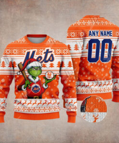 MLB New York Mets Grinch Christmas Sweater Design