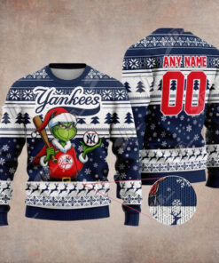 MLB New York Yankees Grinch Christmas Sweater Design