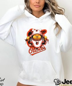 MLB Pooh and Football Baltimore Oriole shirt