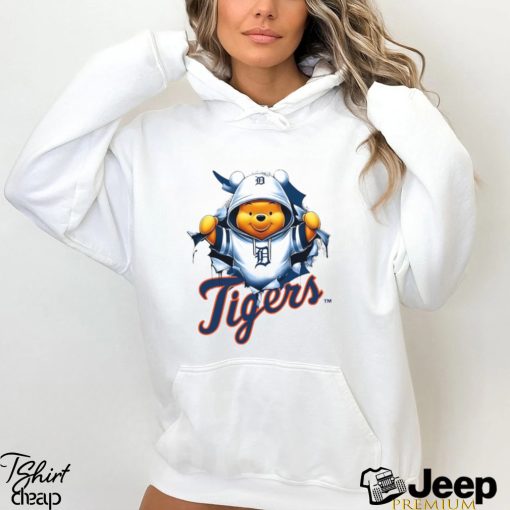 MLB Pooh and Football Detroit Tigers shirt