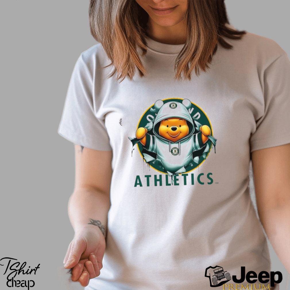 MLB Pooh and Football Oakland Athletics shirt - teejeep
