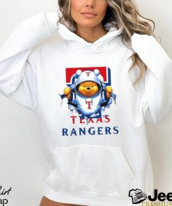 MLB Pooh and Football Texas Rangers shirt