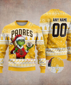 MLB San Diego Padres Grinch Christmas Sweater Design